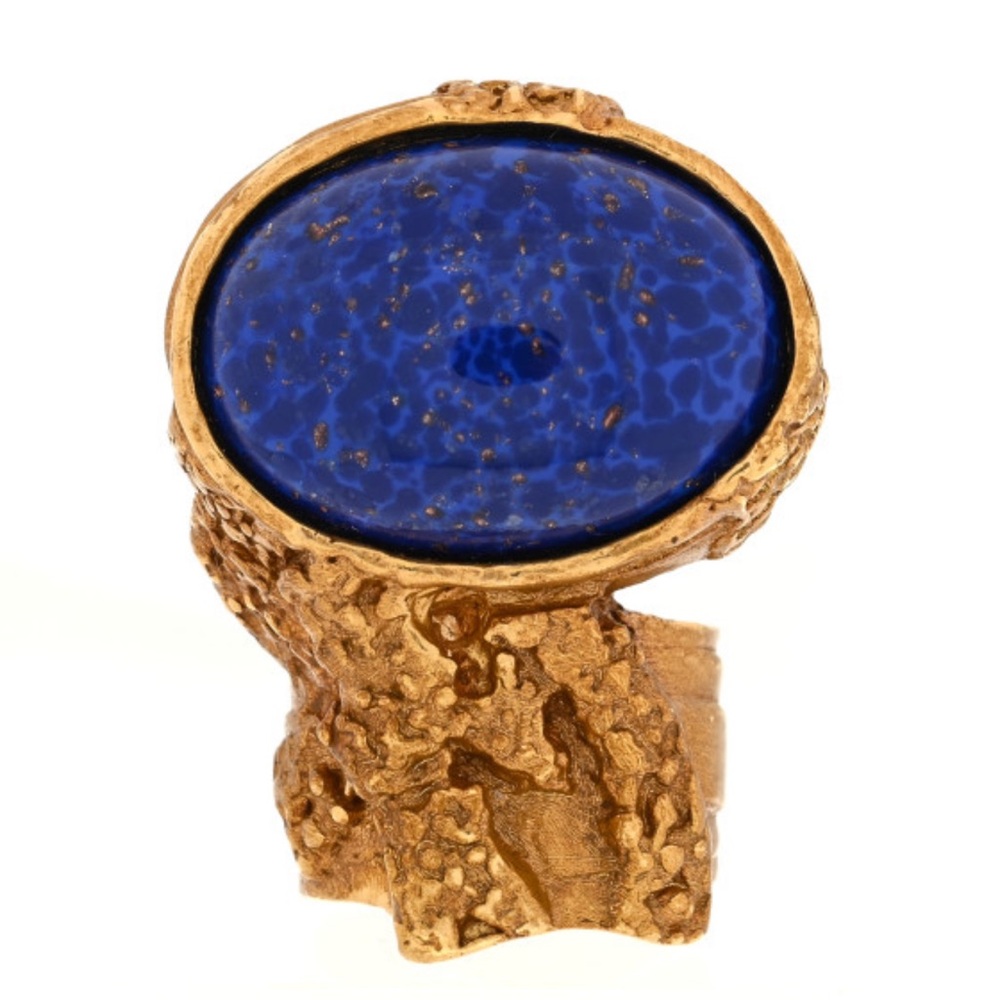 Yves Saint Laurent Gold Textured Ring